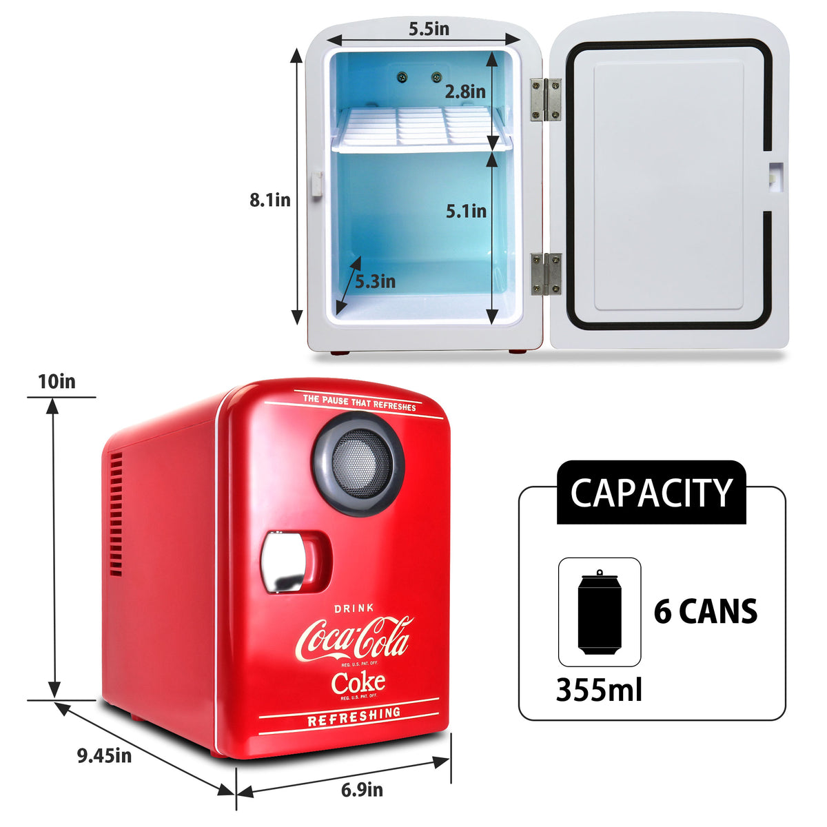 Mini Fridge For Bedrooms 4L
